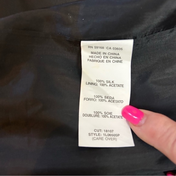 Karen Kane Flowers & Butterflies in Black Print Silk Open Panel Skirt - Picture 12 of 15